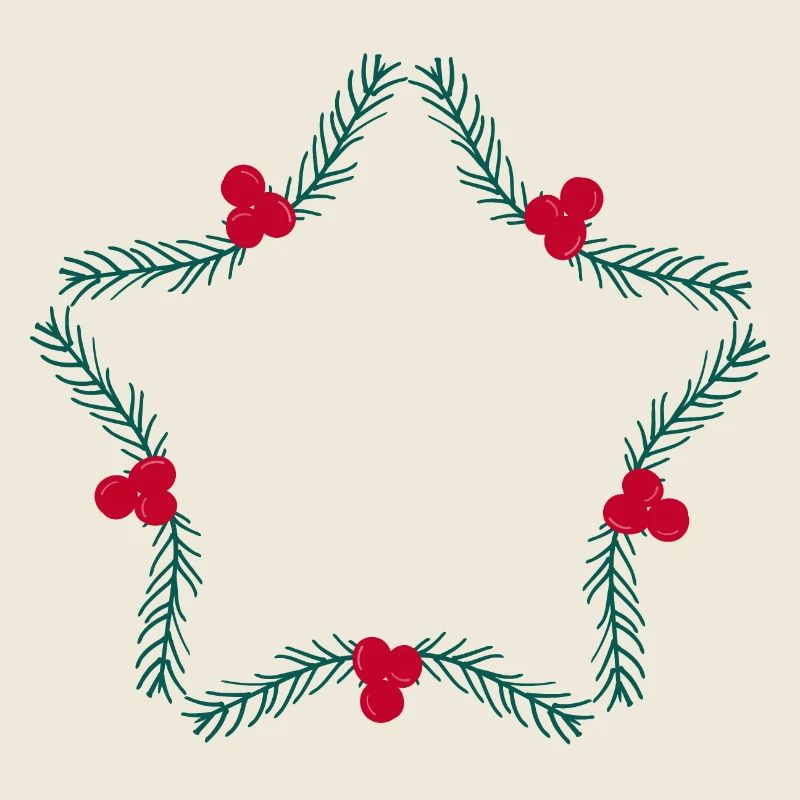 Weihnachtskranz in Sternform