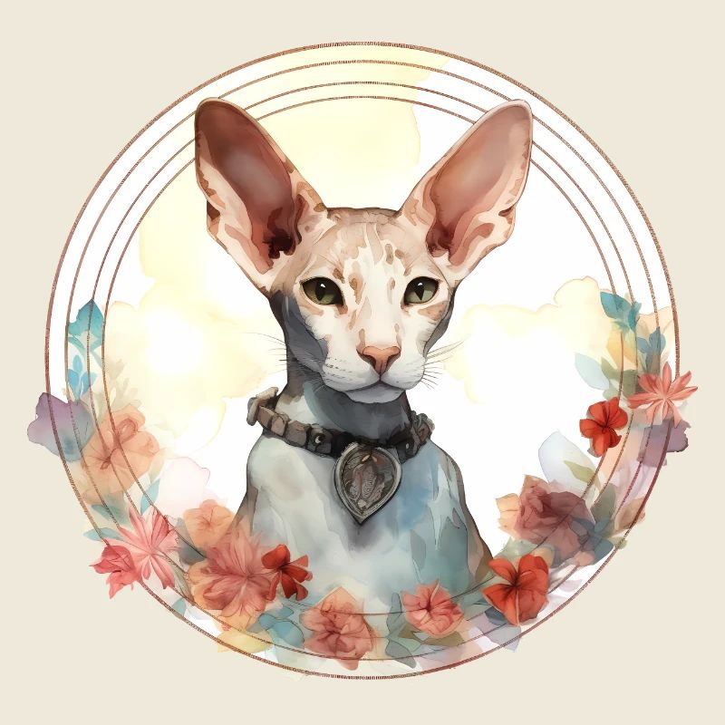 Cornish Rex Cat Boho Style, chats d’amour