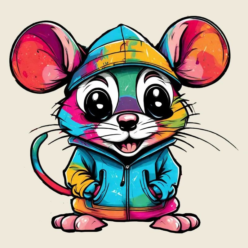 Bunte Maus Cool Style