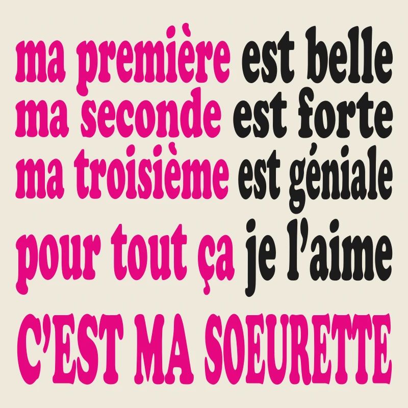 Ma SOEURETTE est belle