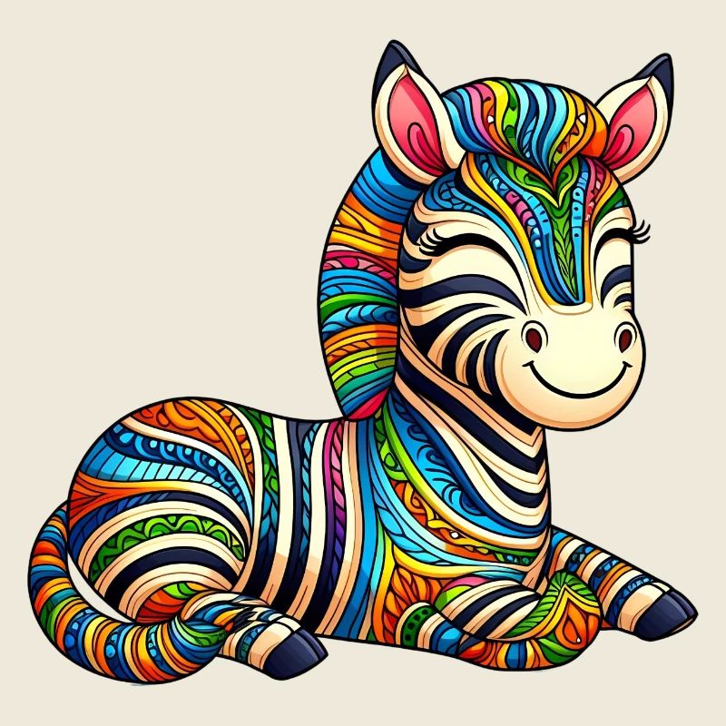Buntes Zebra