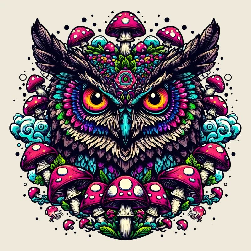 Psychedelische Eule