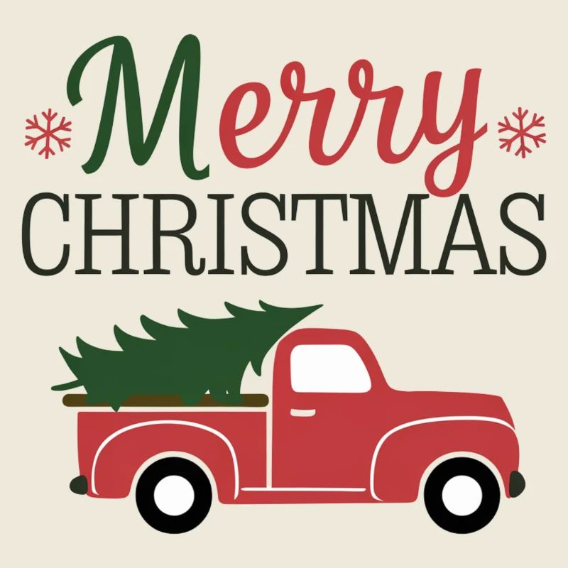 Merry Christmas - Auto mit Weihnachtsbaum