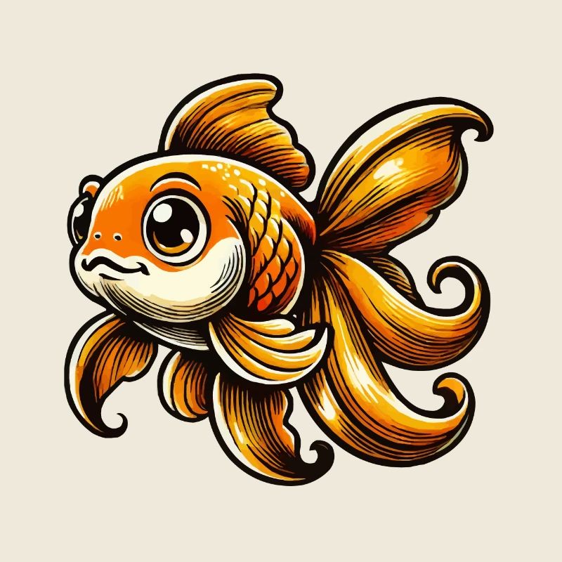 Bande dessinée de poisson rouge