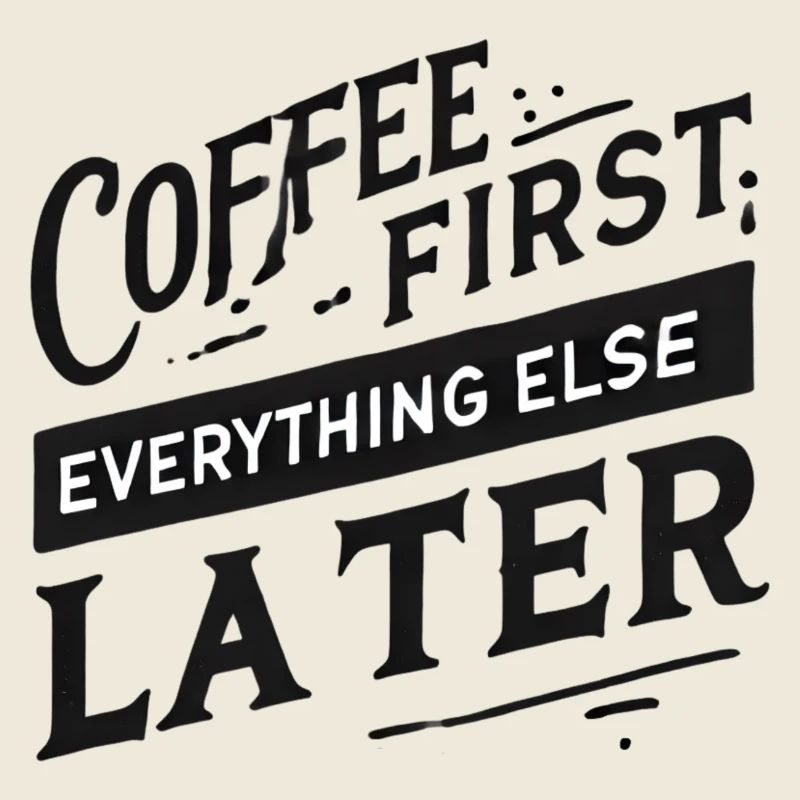 Le café d’abord. Tout le reste plus tard