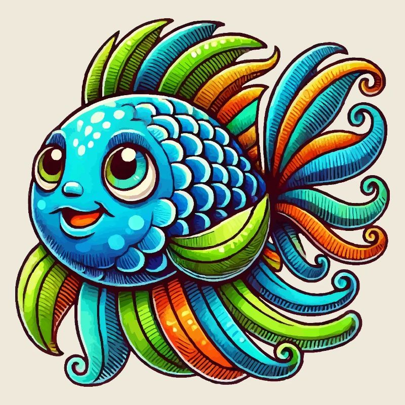 Bande dessinée de poisson