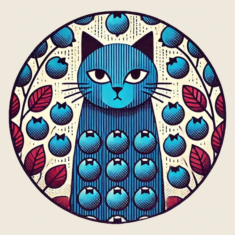 Blaubeer-Katze