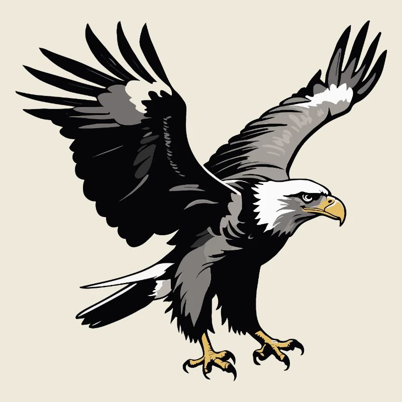 aigle - Oiseau mignon autocollant