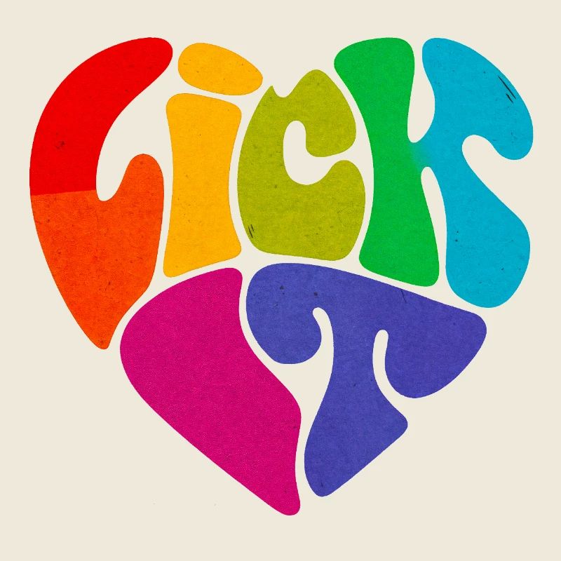 Lick It Psychedelic Multicolor Heart