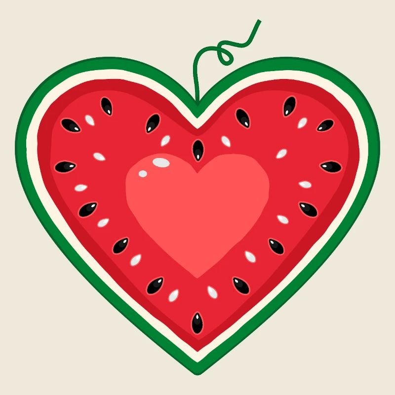 Conception de pastèque comme un cœur