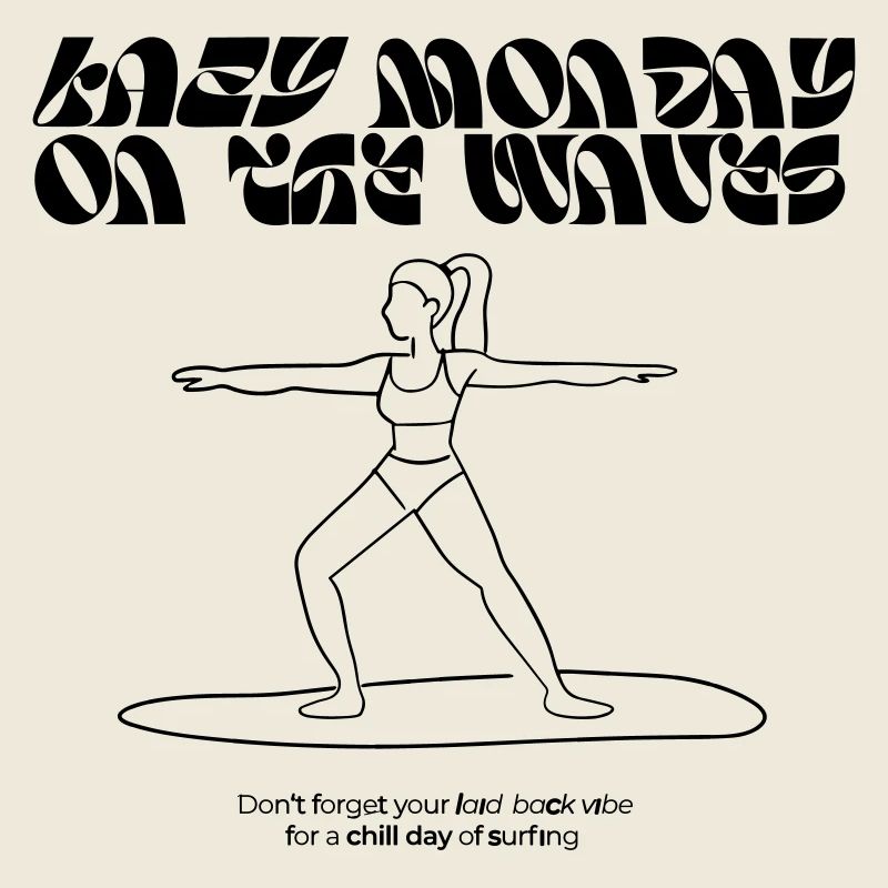 Lazy Monday on the wave / surfer