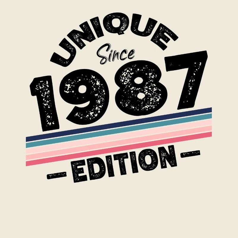 Unique seit 1987 Edition Geburtstag Vintage 1987