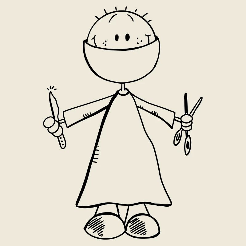 Chirurgien Figure de BD - Médecin - Chirurgie - Opération - Équipe