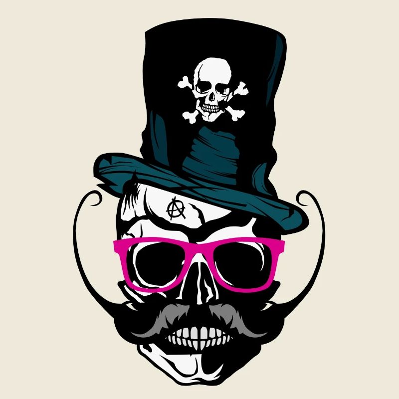 Tod Kopf Schnurrbart hipster Schnurrbart Schädel ana