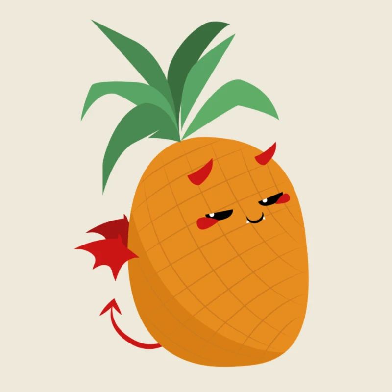 Cute Devil Pineapple - Little Fruity Demon