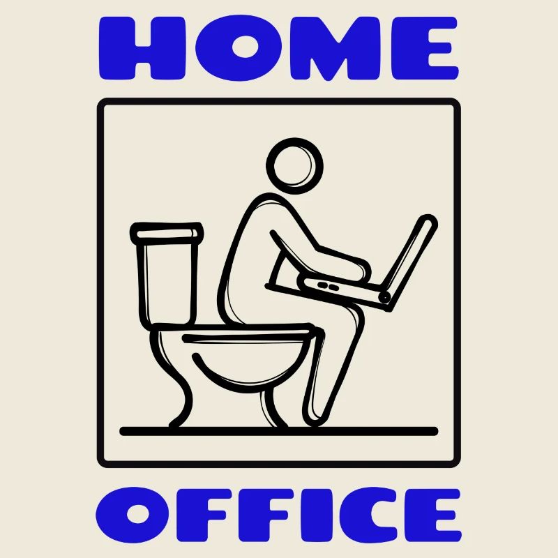 Laptop Beruf Home Office Statement Job Bürohumor