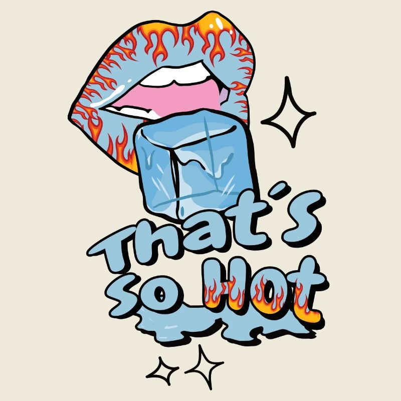 Bouche chaude avec de la glace