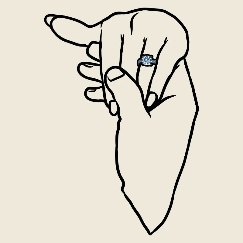 Verlobungs-Ehering-Hand