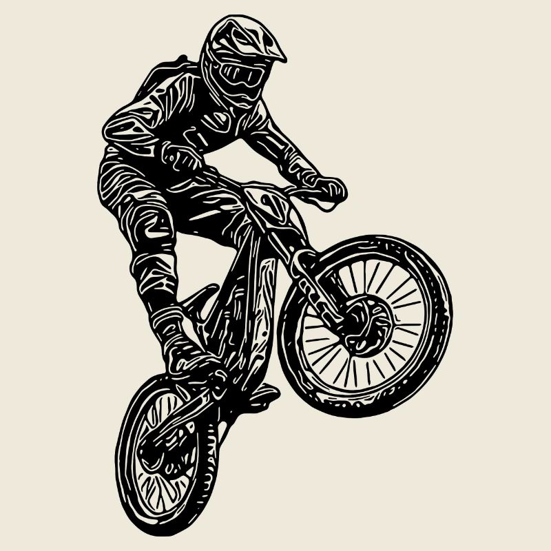 Cooler Radfahrer Springender Mountainbiker