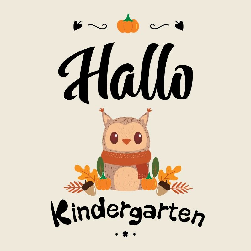 süßes Eulen Design mit Herbstmotiven