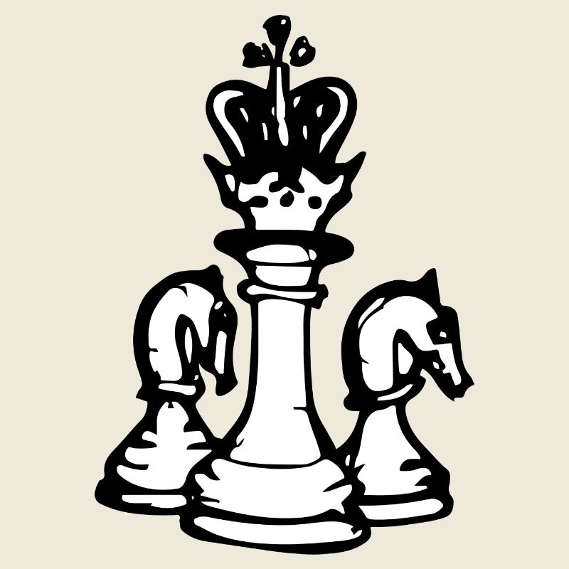 Chevaux et roi du jeu d'échecs
