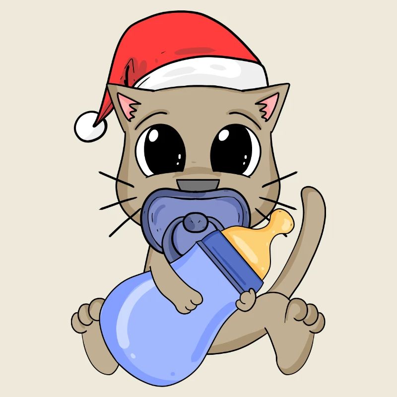 Chat Bébé Noël