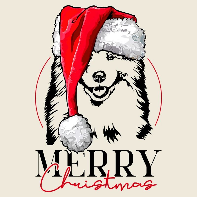 Père Noël Samoyède Joyeux Noël Chiens Wilsigns