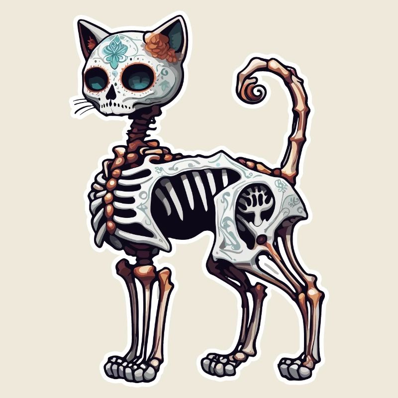 La Catrina/ Tattoo / Mexiko / Tier / Katze