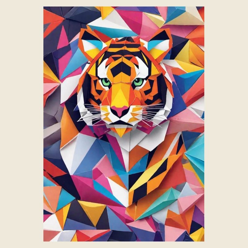 Royal Stripes: Origami Tiger