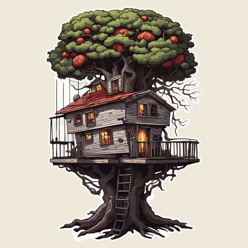Cabane dans les arbres / Cime des arbres / Cabane dans les arbres / Aventure