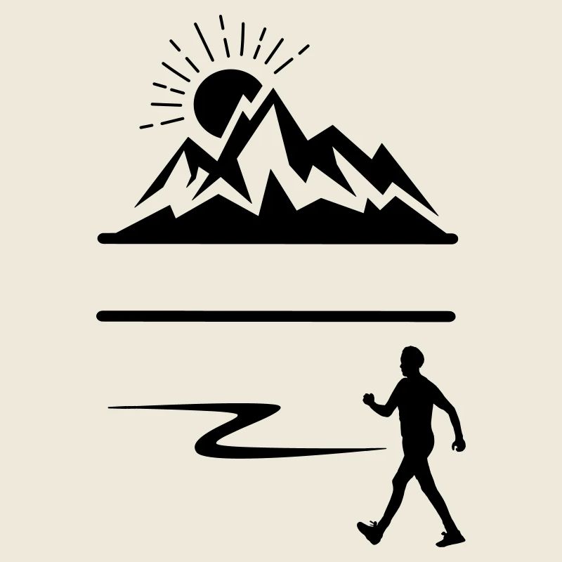 Wanderer Mann Berge Banner