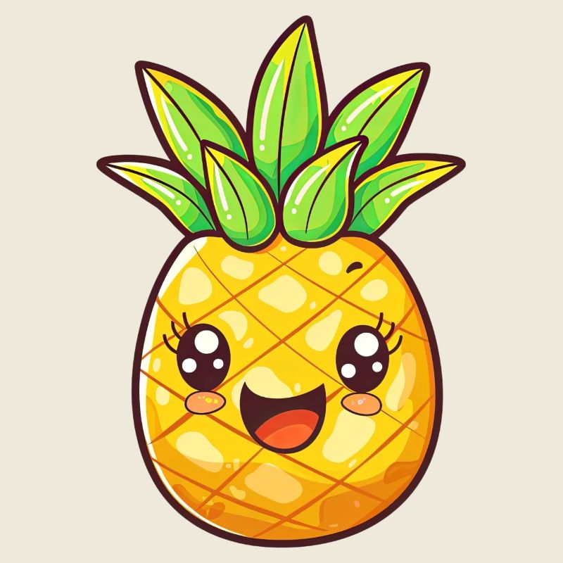 Ananas mit Gesicht