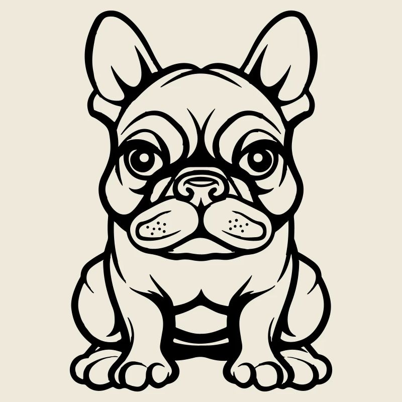 bulldogg hund comic