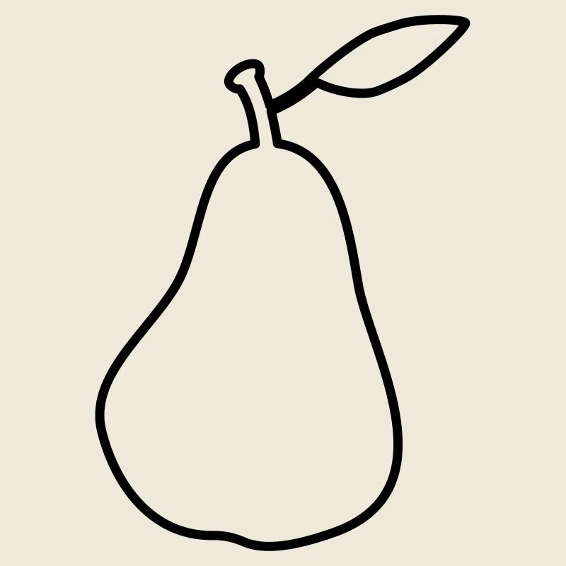 Silhouette Birne Pear Outline