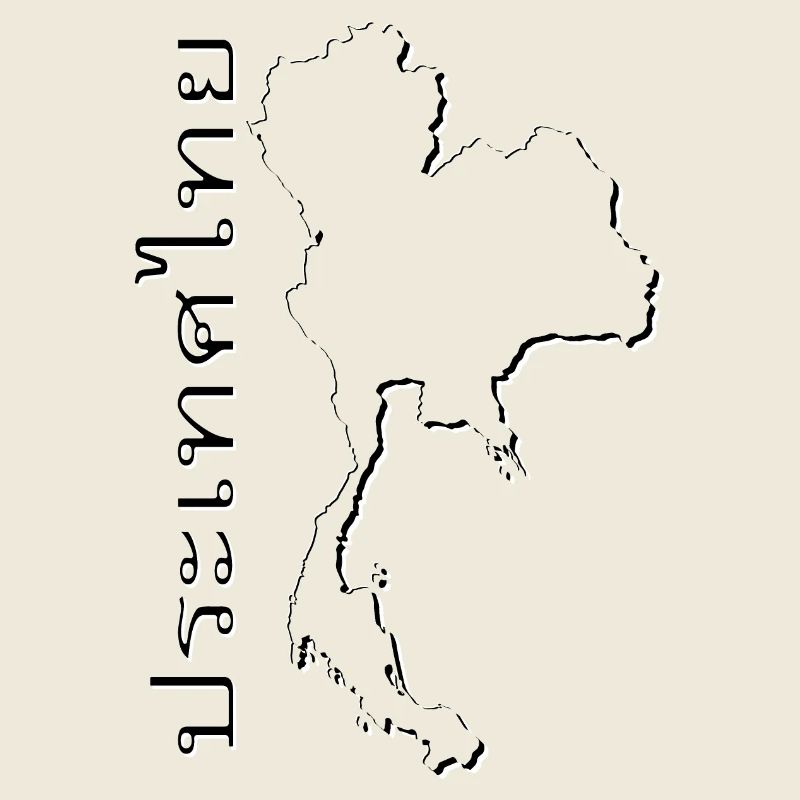 Thailand map as outline TH