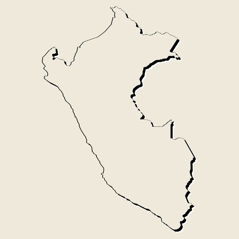 Carte du Pérou comme contour
