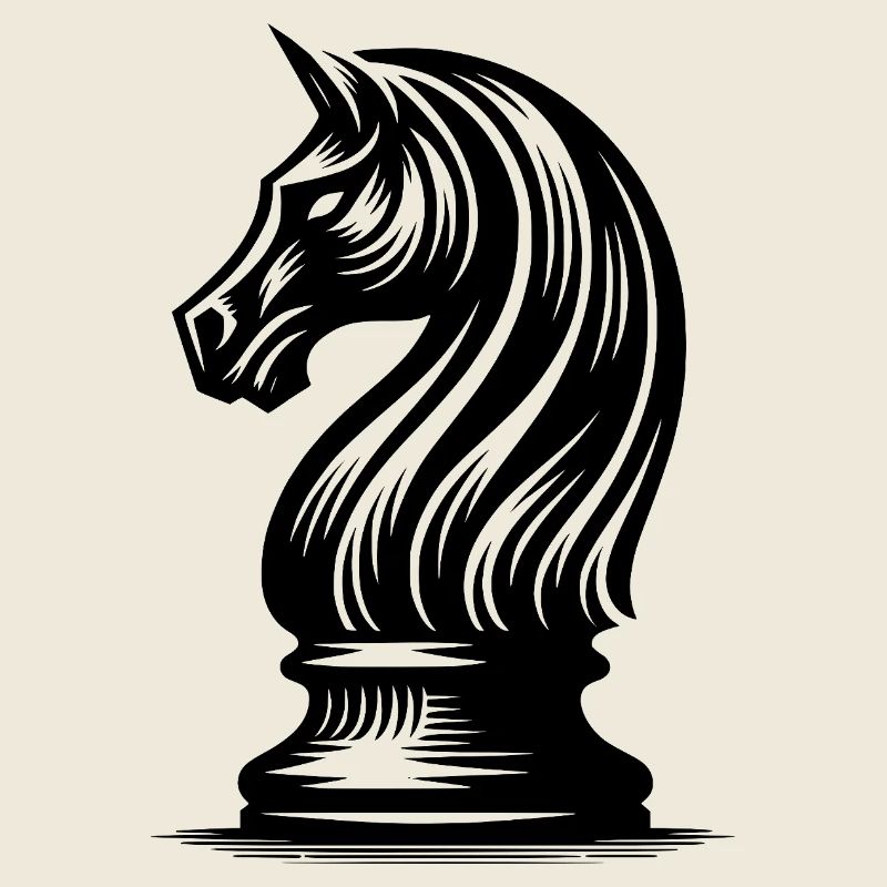 Schachfigur Pferd Springer Tattoo Zeichnung