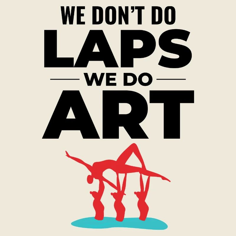 Dynamische akrobatische Silhouette Synchronschwimmen