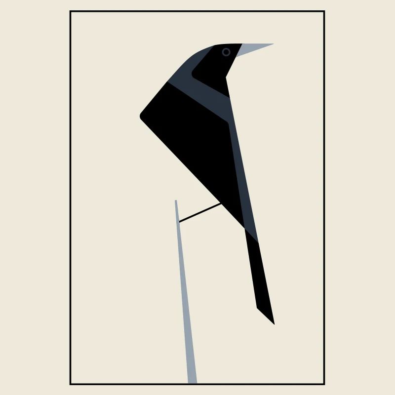 Abstrakte Ibis-Silhouette