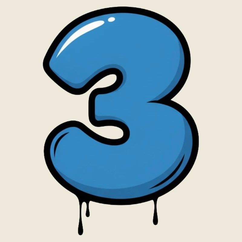 Three Drops Neon Blue