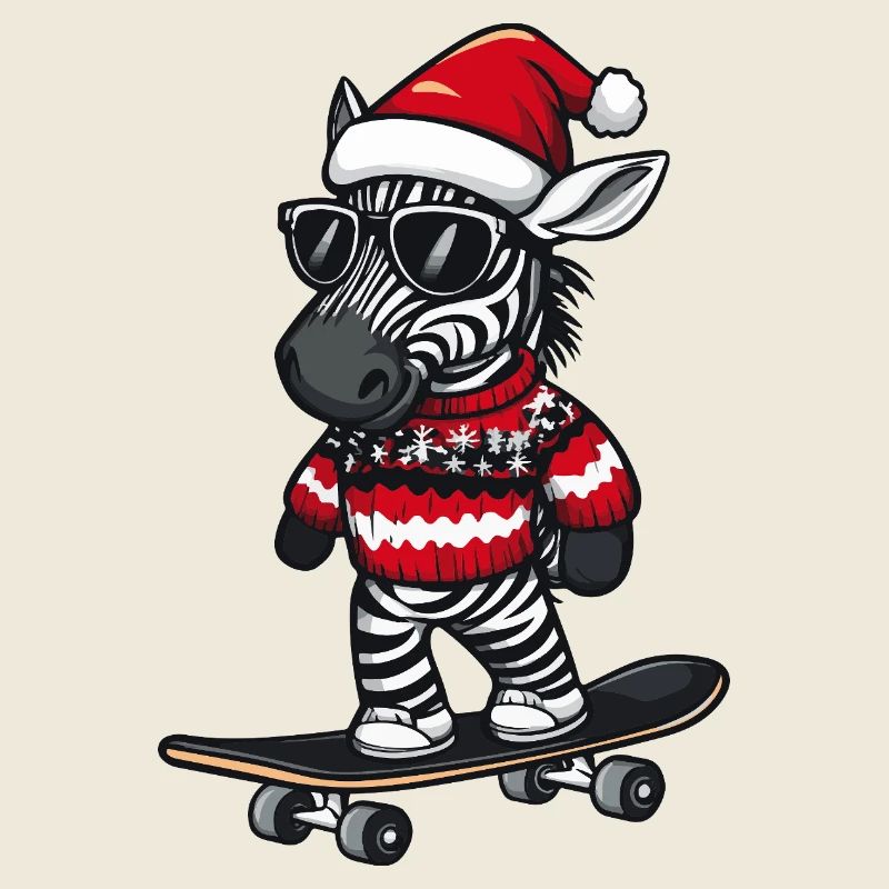 Zebra Weihnachten Lustig
