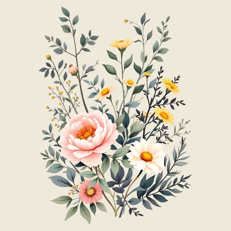 Boho Blumen – Blühende Harmonie