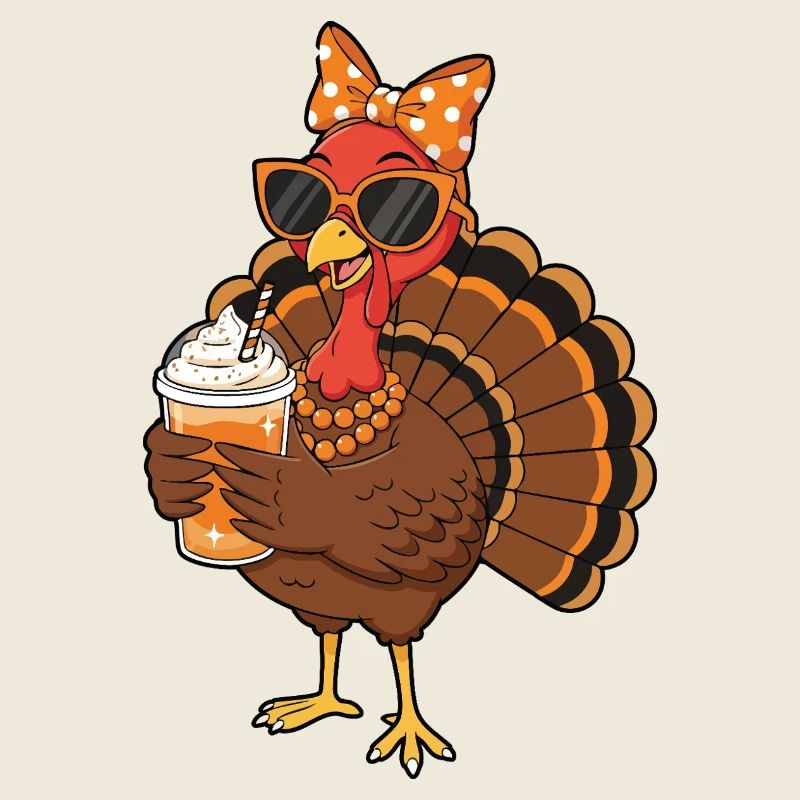 Amateur de café de dinde Drôle d’ambiance de Thanksgiving