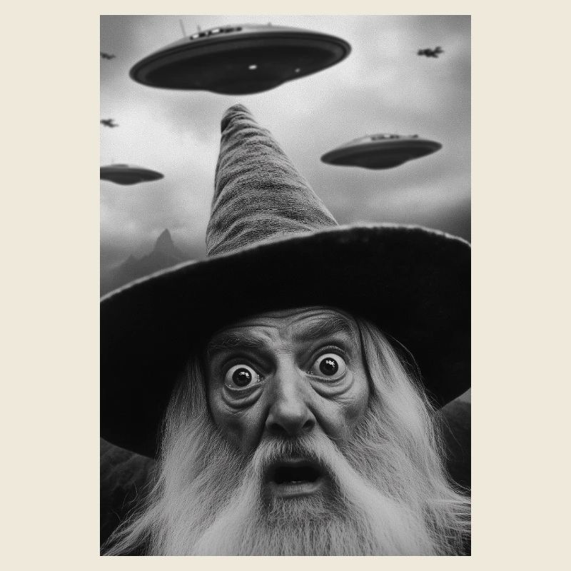 Zauberer mit Ufos