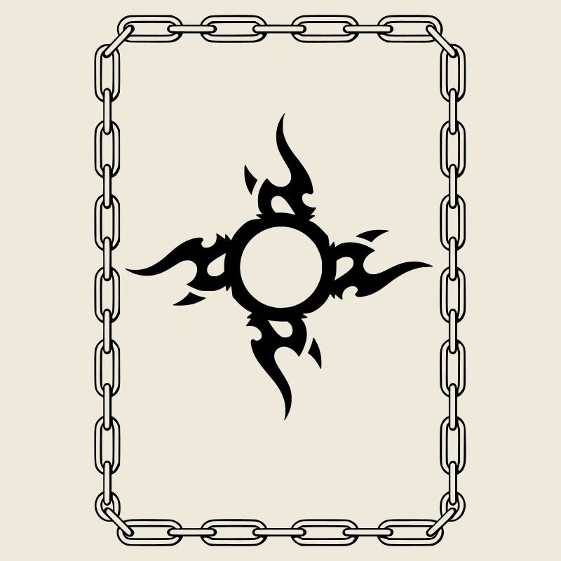 Black Tribal Surrounded Chain