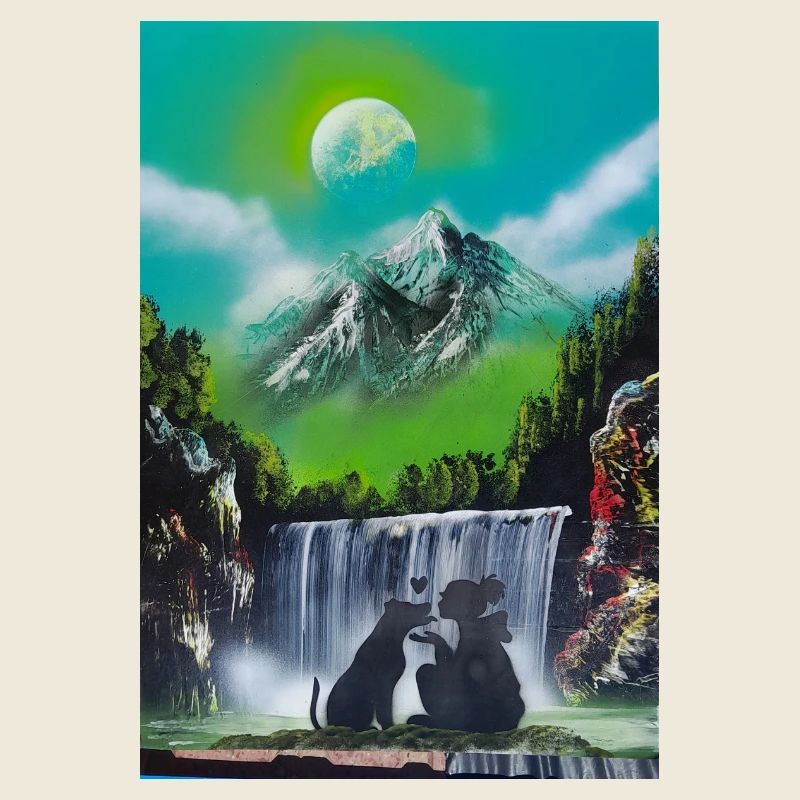 Amour en cascade lunaire
