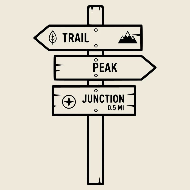 Wegweiser Schild Trail Peak
