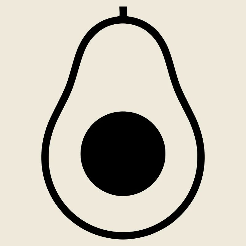 Avocado Half Pit, Icon