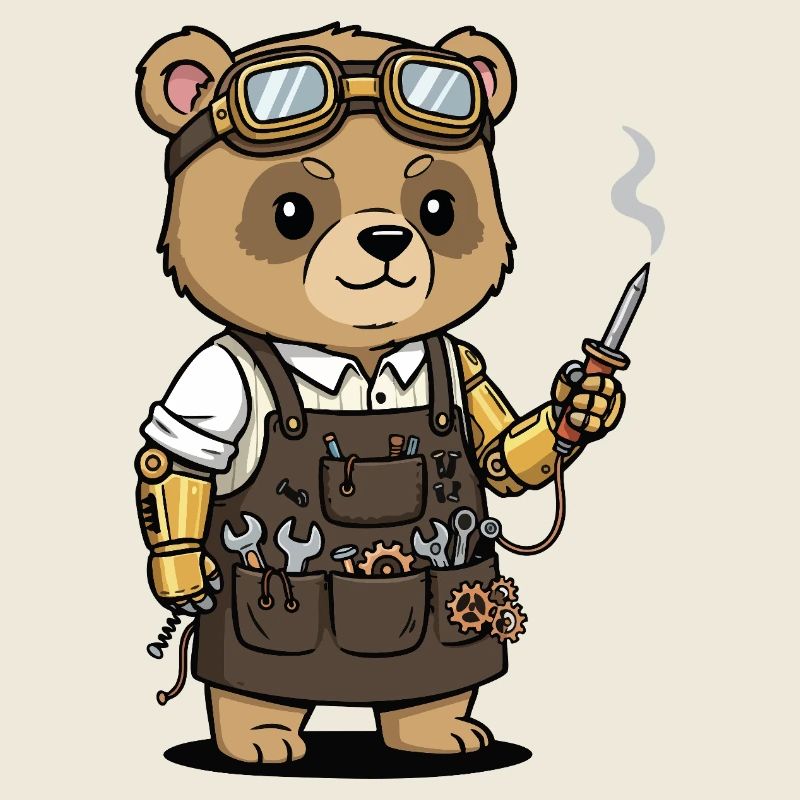Bärenmechaniker Steampunk-Roboterarm