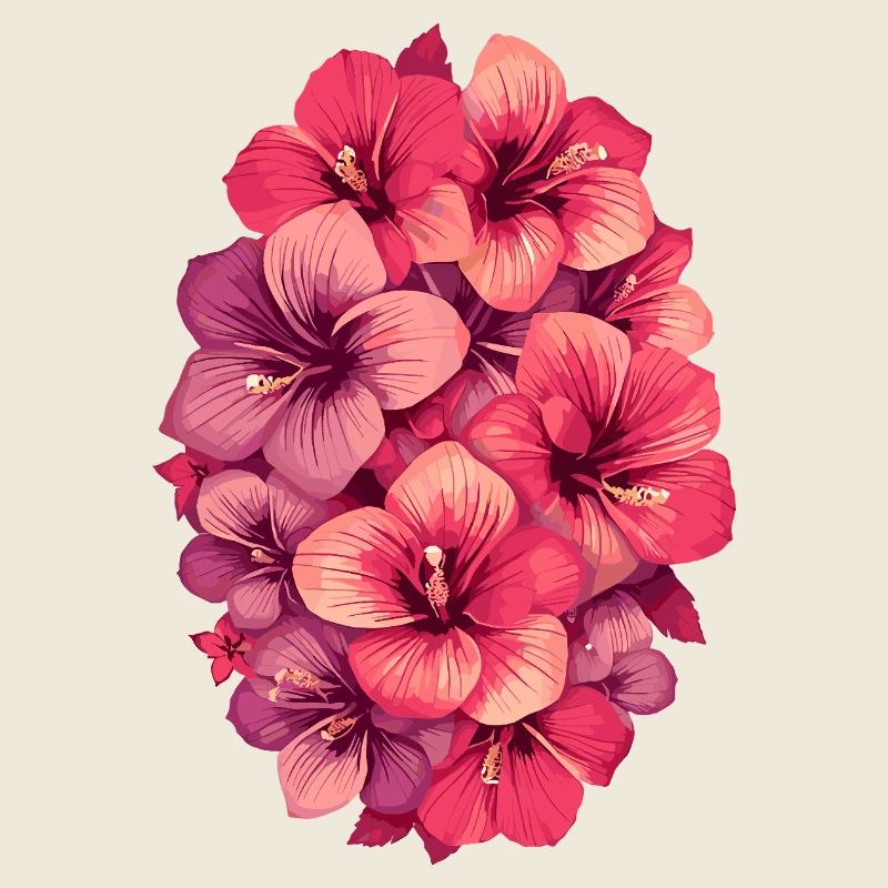 Explosion de la couleur de l’hibiscus